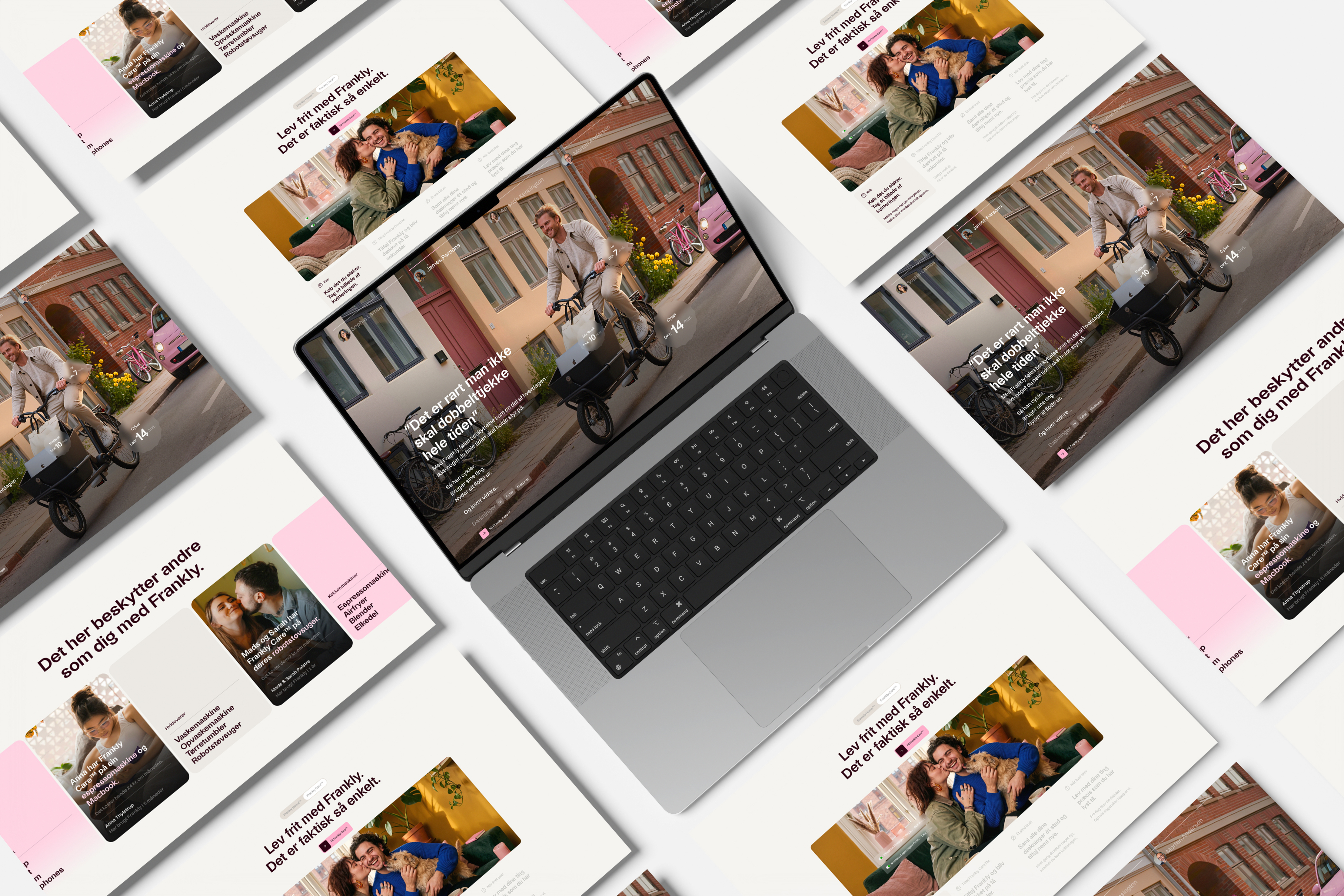 Frankly Insurance family-focused website screen